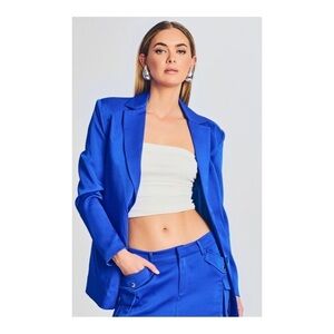 SER.OY.A. Vienna Oversized Jacket in Royal Blue NWT